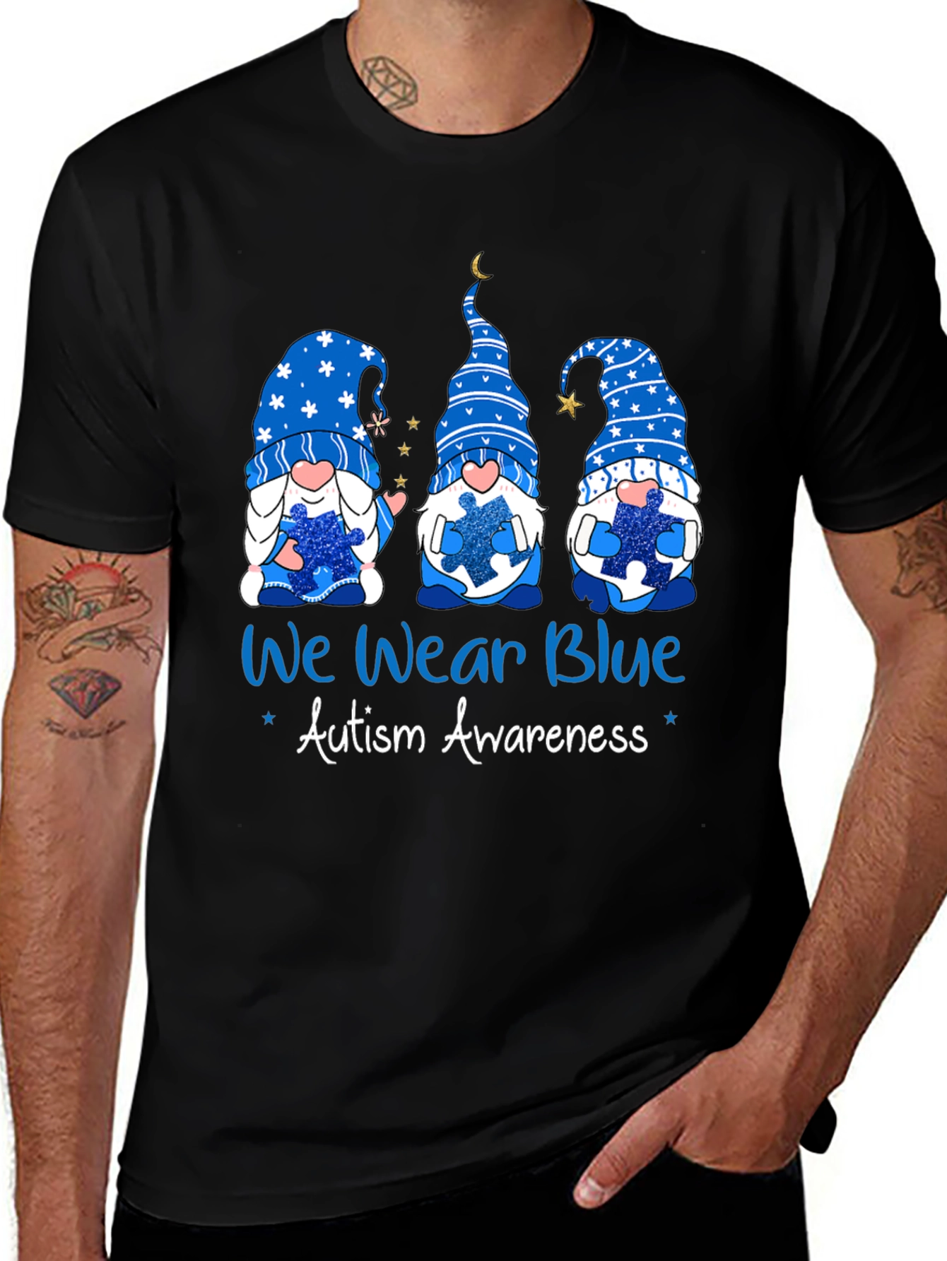 Autism Awareness Blue Gnome T-Shirt