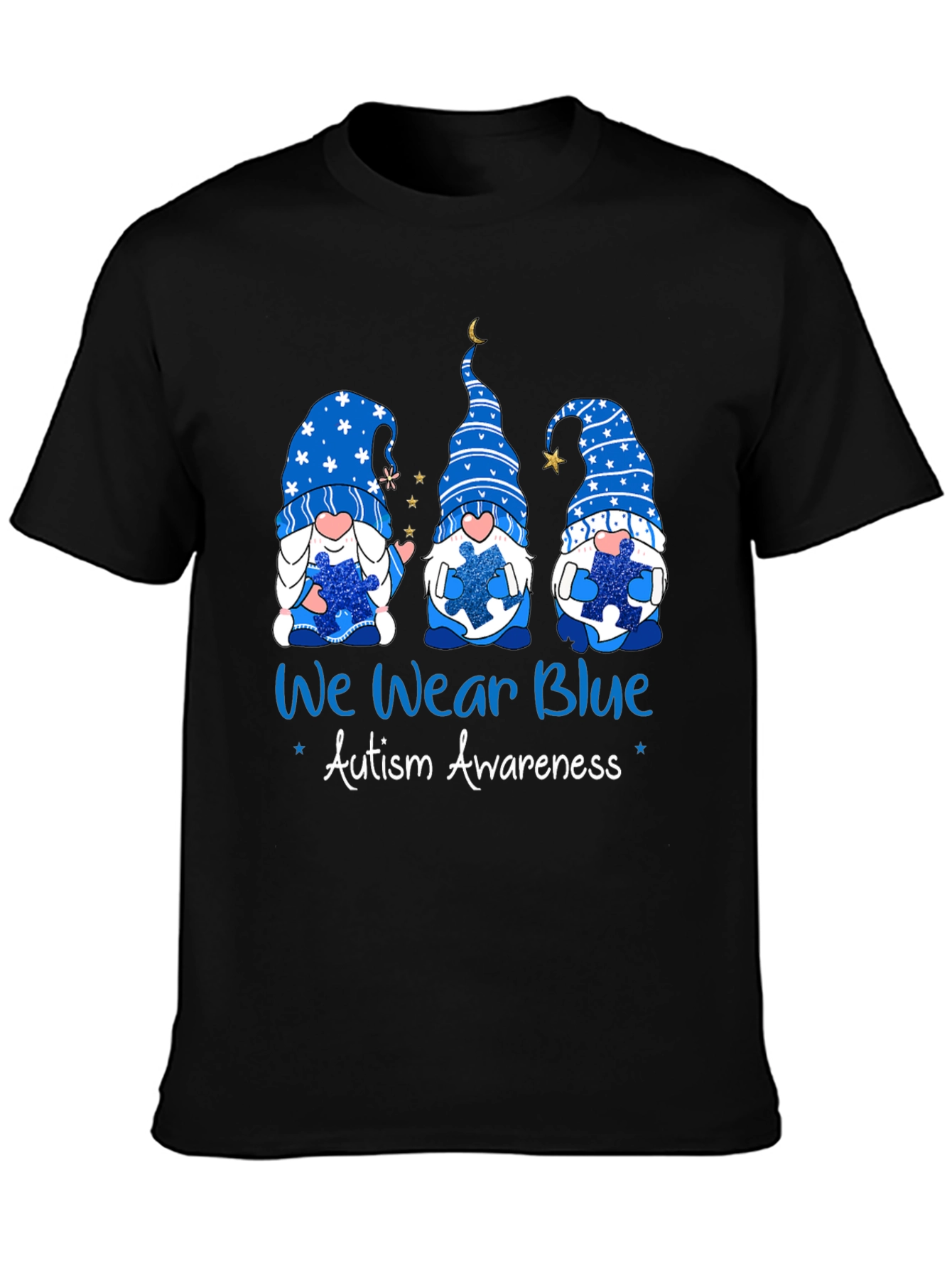 Autism Awareness Blue Gnome T-Shirt