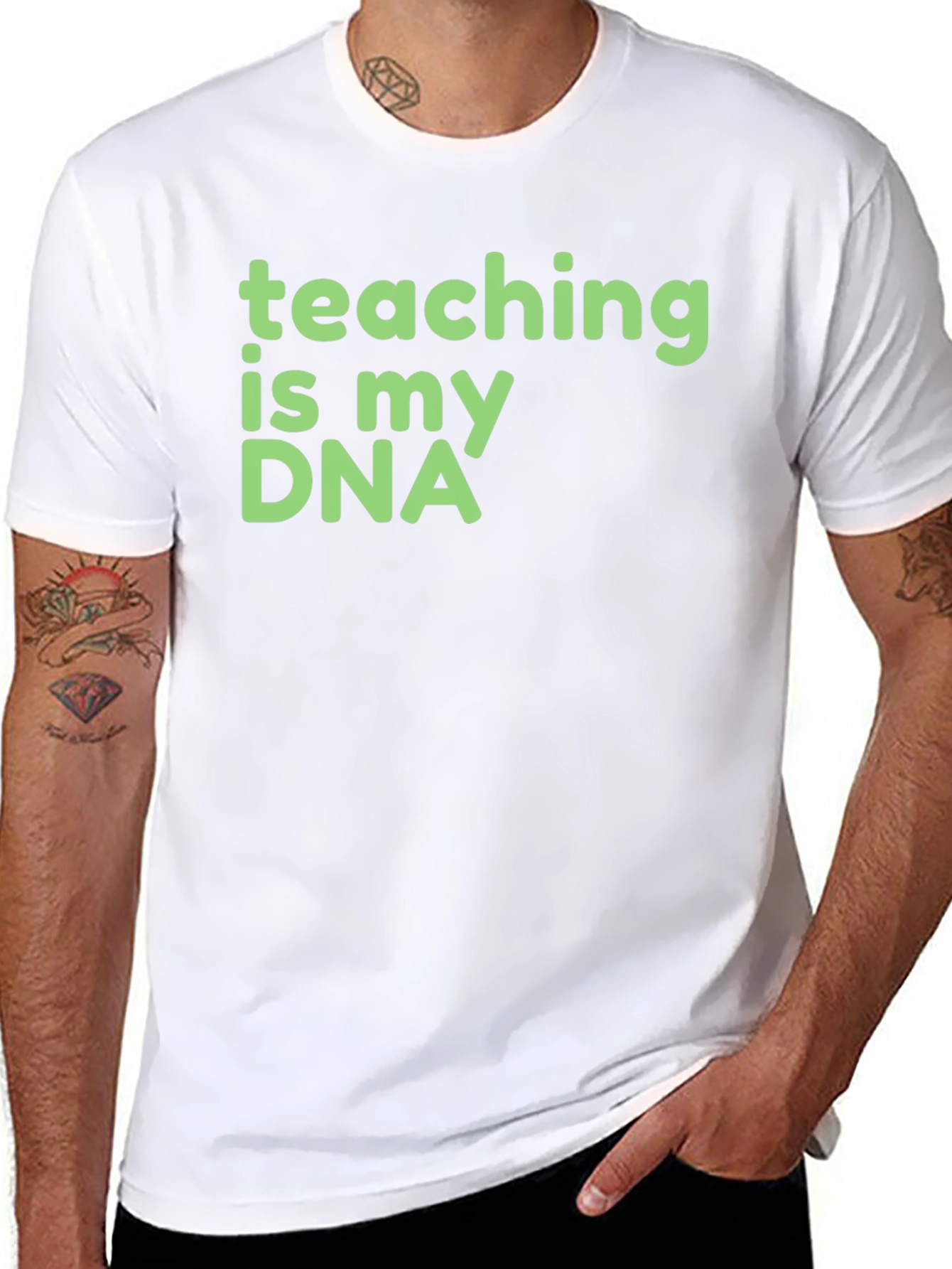 Teaching Is My DNA Black T-Shirt