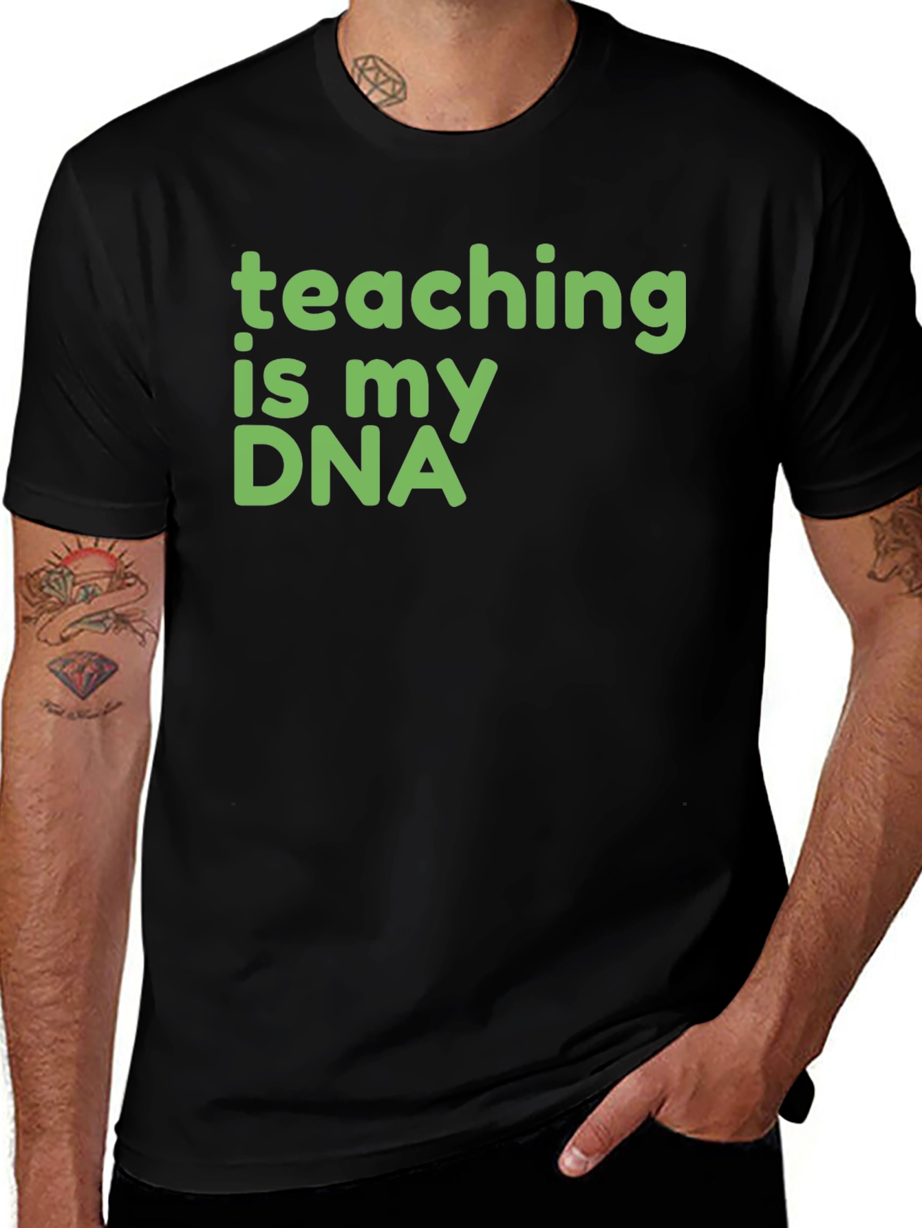Teaching Is My DNA Black T-Shirt