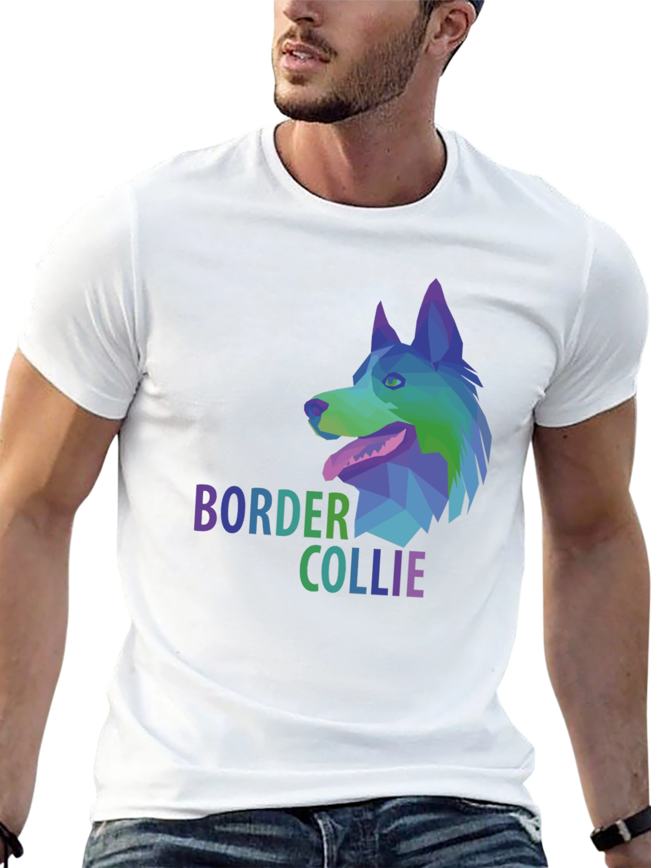 Border Collie Graphic Print T-Shirt