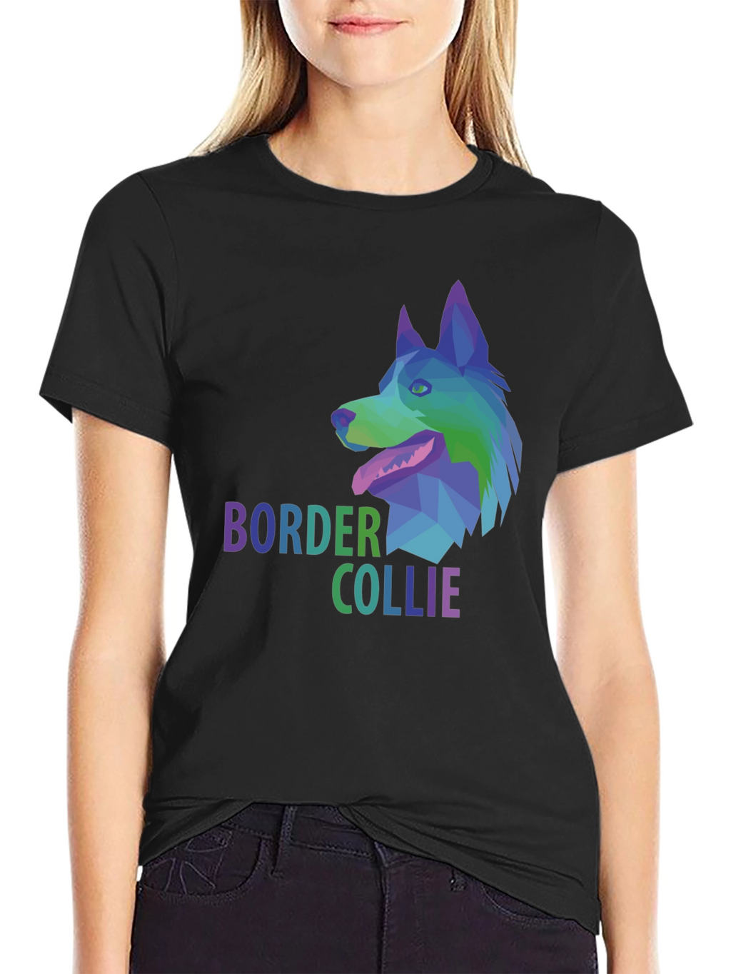 Border Collie Graphic Print T-Shirt