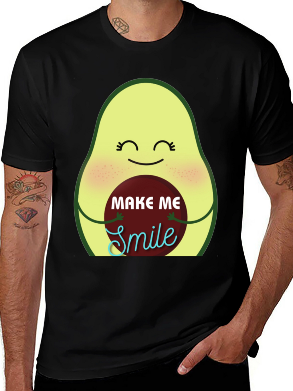 Avocado Make Me Smile Graphic Tee