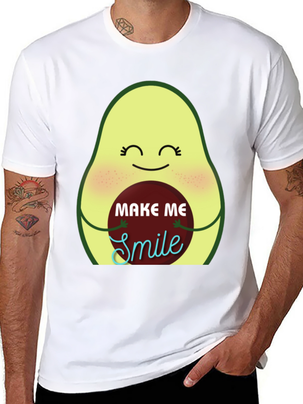 Avocado Make Me Smile Graphic Tee