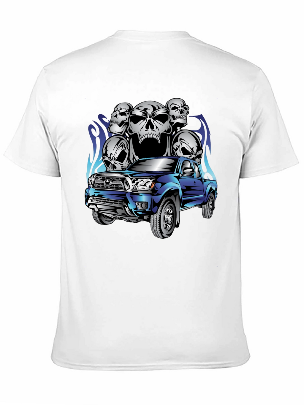 Truck & Skulls Graphic Tee - Black