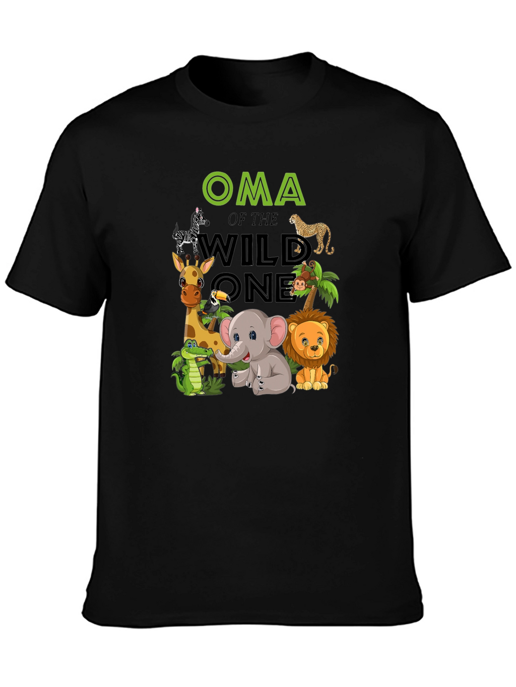 Oma of the Wild One Black T-Shirt