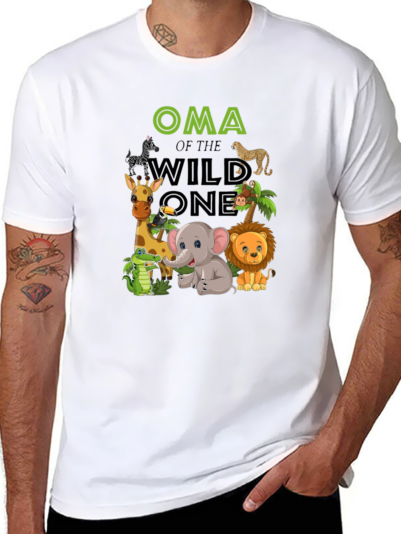 Oma of the Wild One Black T-Shirt