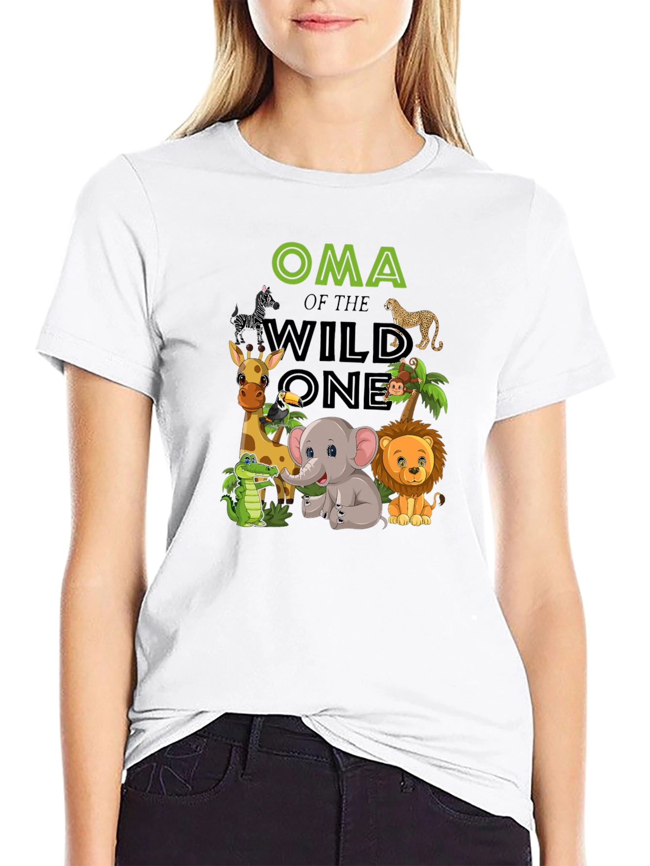Oma of the Wild One Black T-Shirt