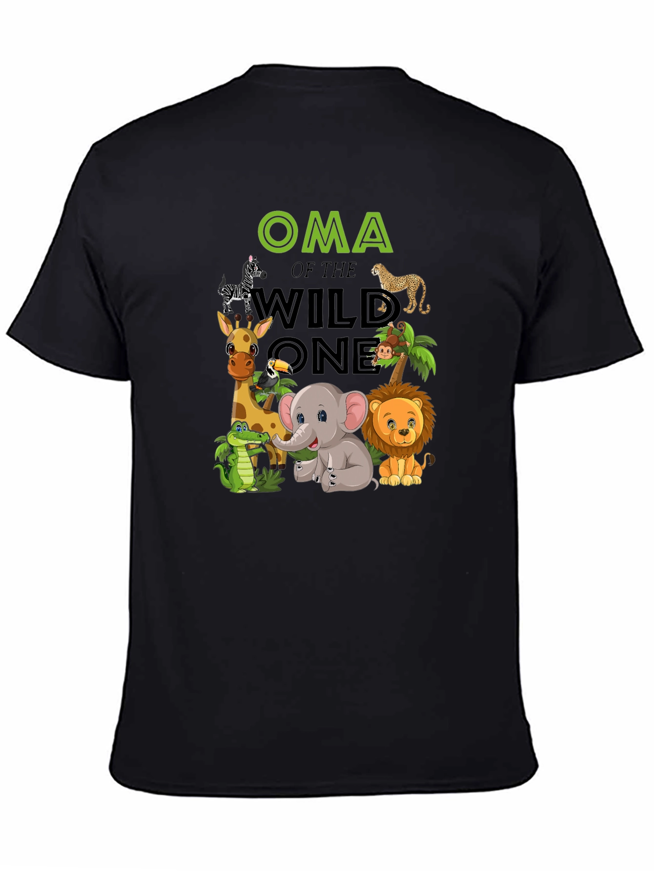 Oma of the Wild One Black T-Shirt