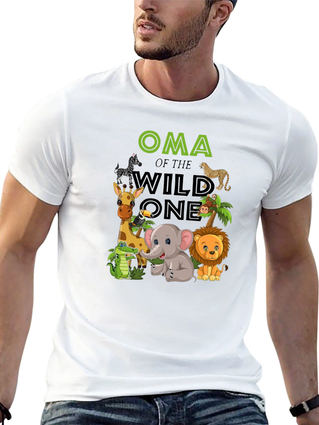 Oma of the Wild One Black T-Shirt