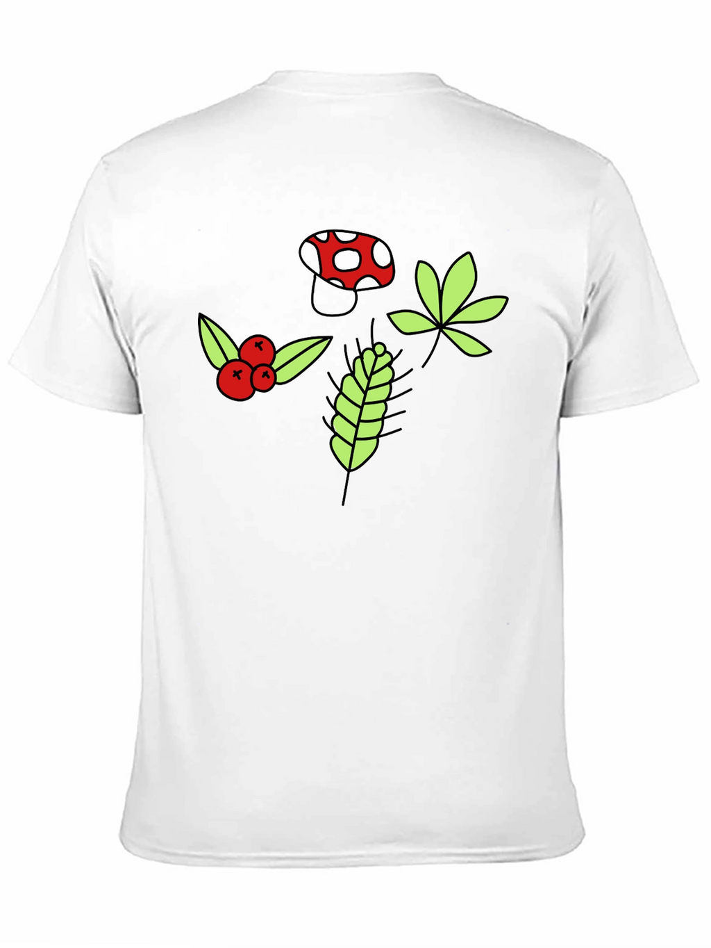 Nature Print Black T-Shirt