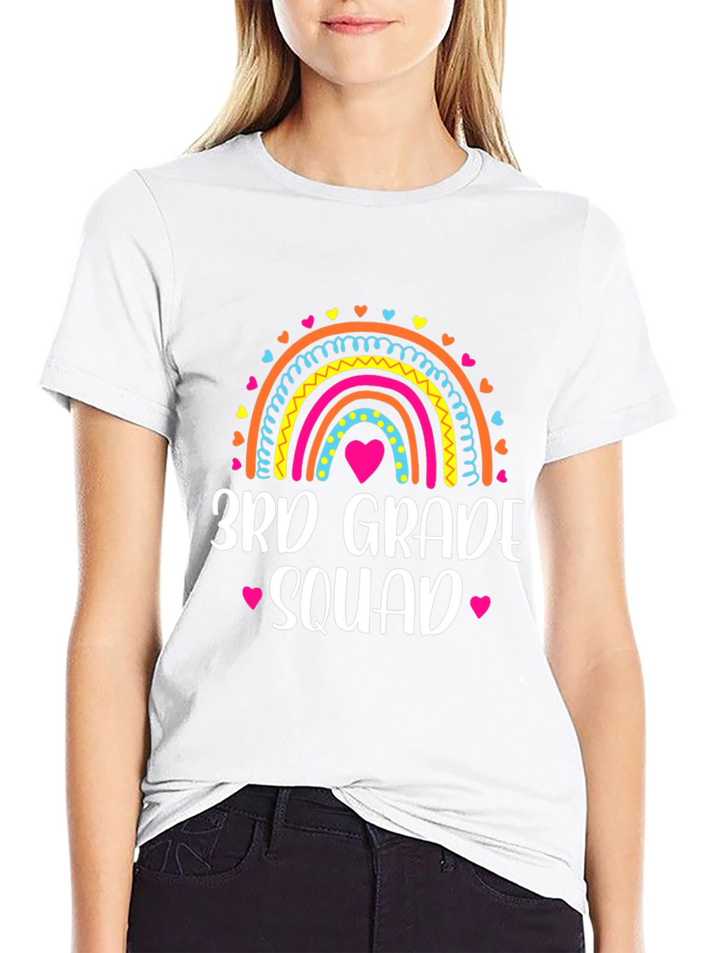 3rd Grade Squad Rainbow Tee - School Spirit Shirt