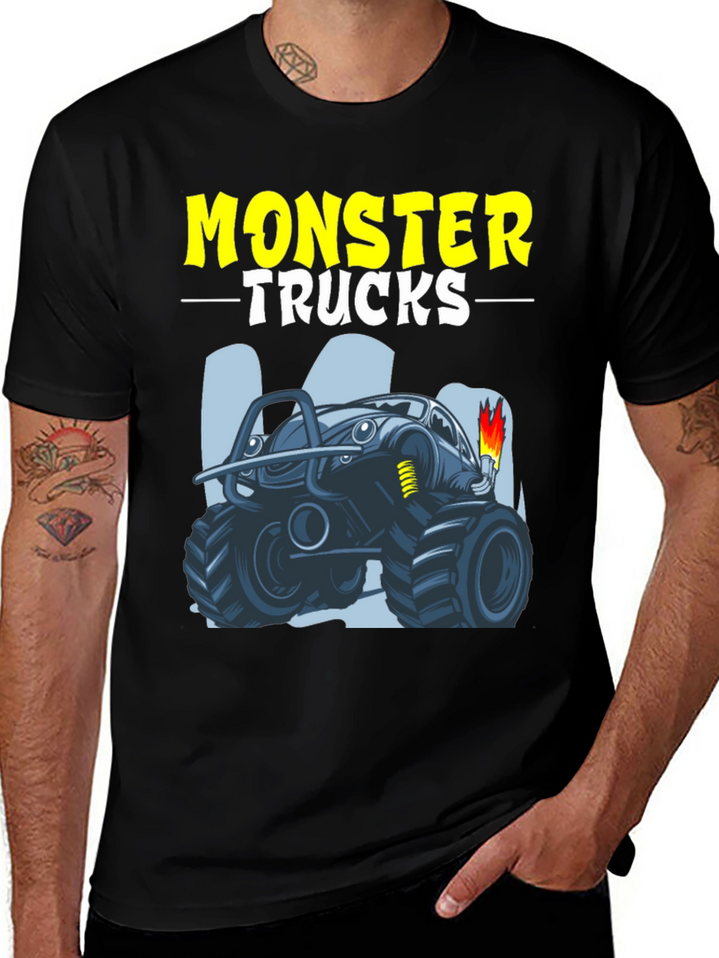 Monster Trucks Graphic Tee - Cool Design!