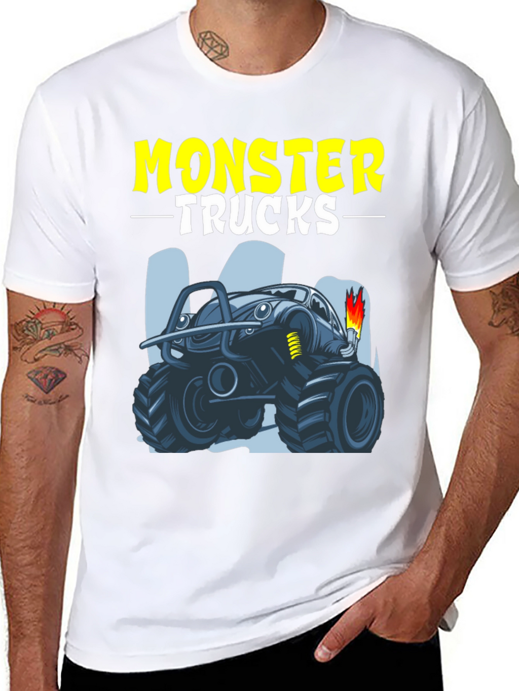 Monster Trucks Graphic Tee - Cool Design!