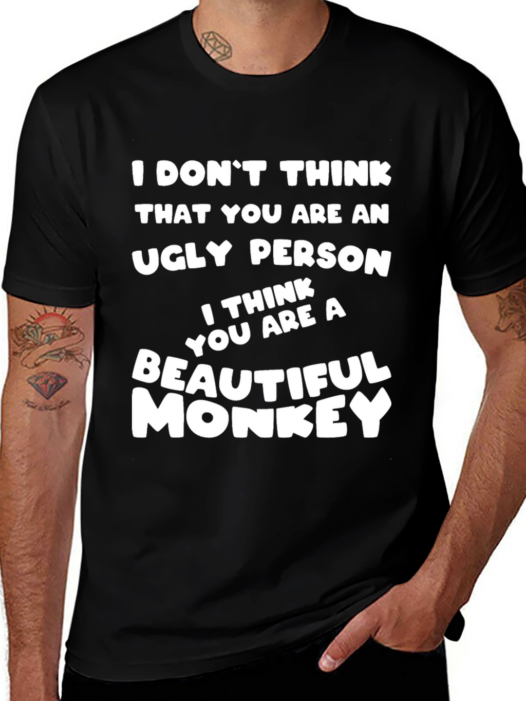 Funny Monkey Graphic T-Shirt - Humorous Novelty Tee
