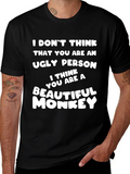 Funny Monkey Graphic T-Shirt - Humorous Novelty Tee