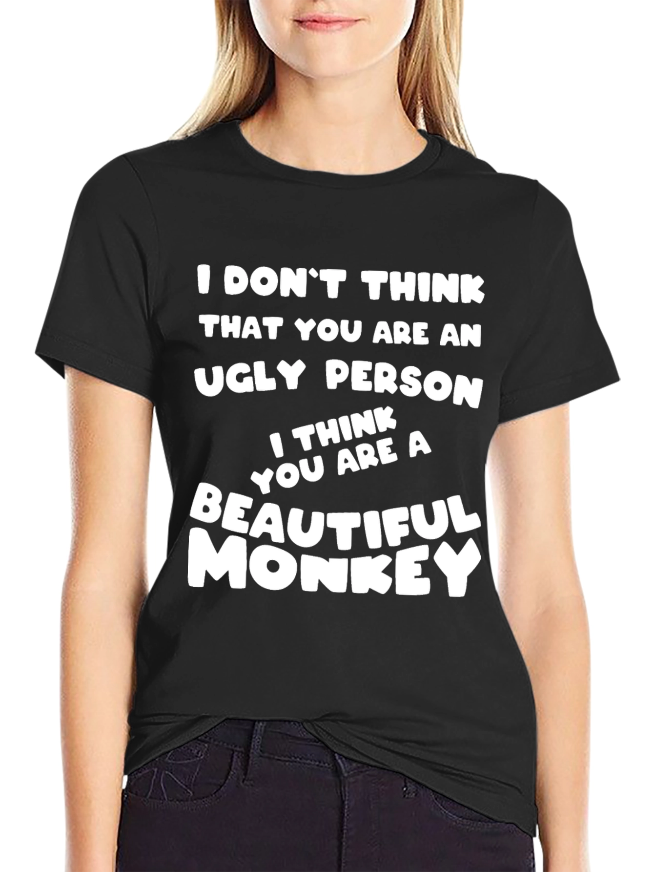Funny Monkey Graphic T-Shirt - Humorous Novelty Tee