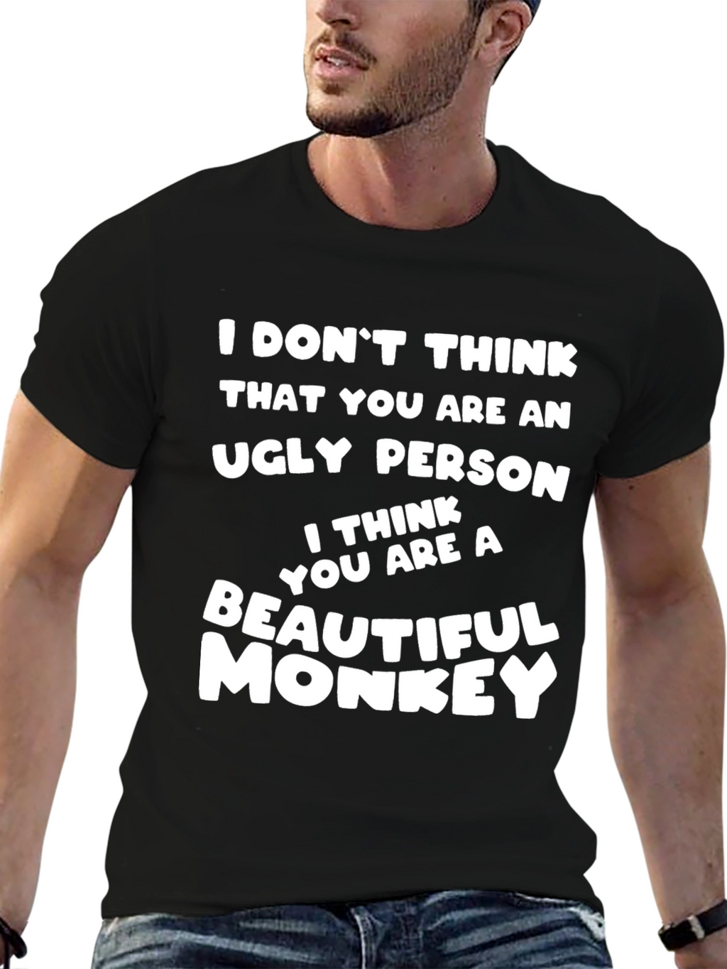 Funny Monkey Graphic T-Shirt - Humorous Novelty Tee