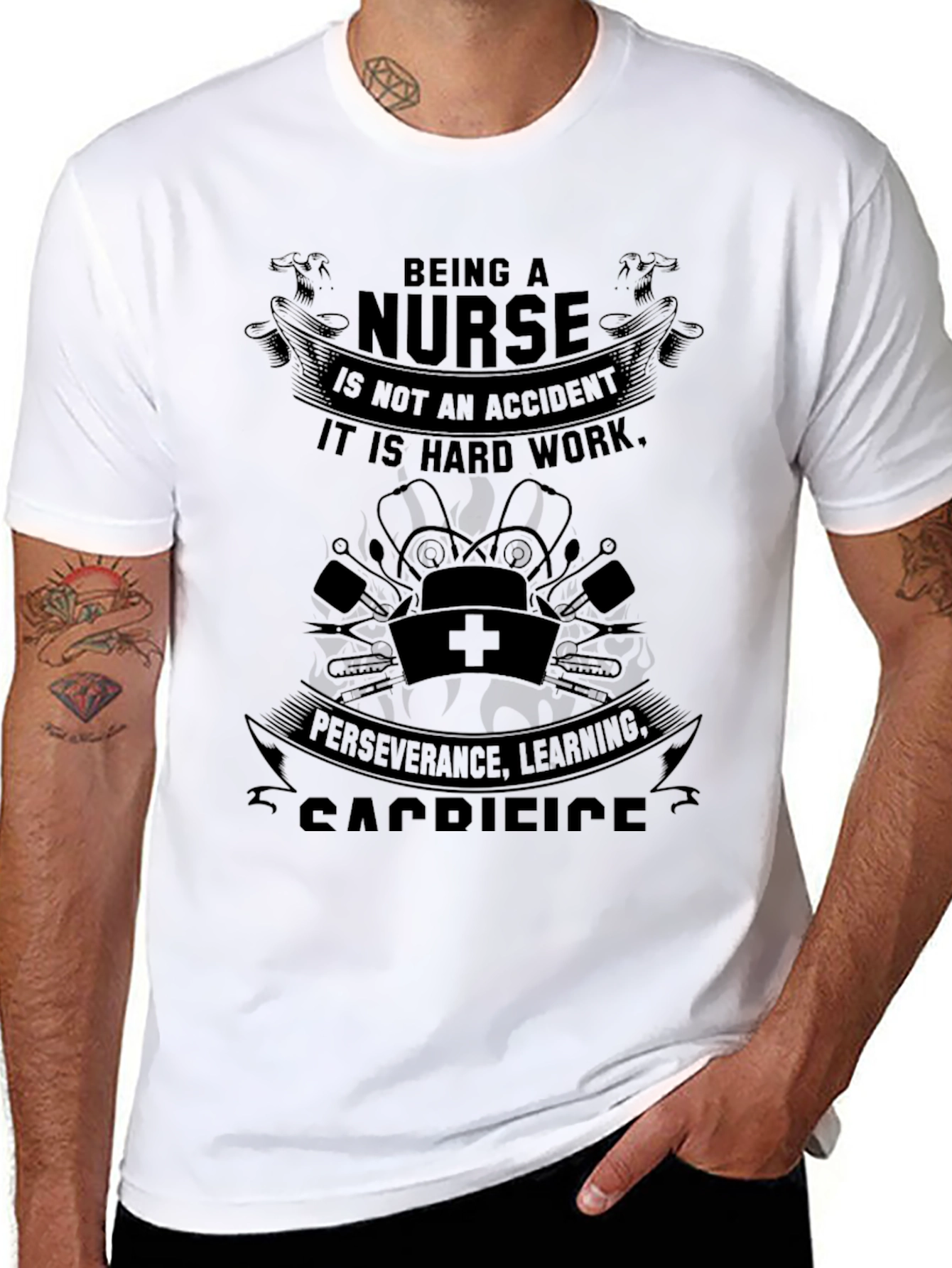 Nurse Appreciation T-Shirt - Hard Work Dedication Design