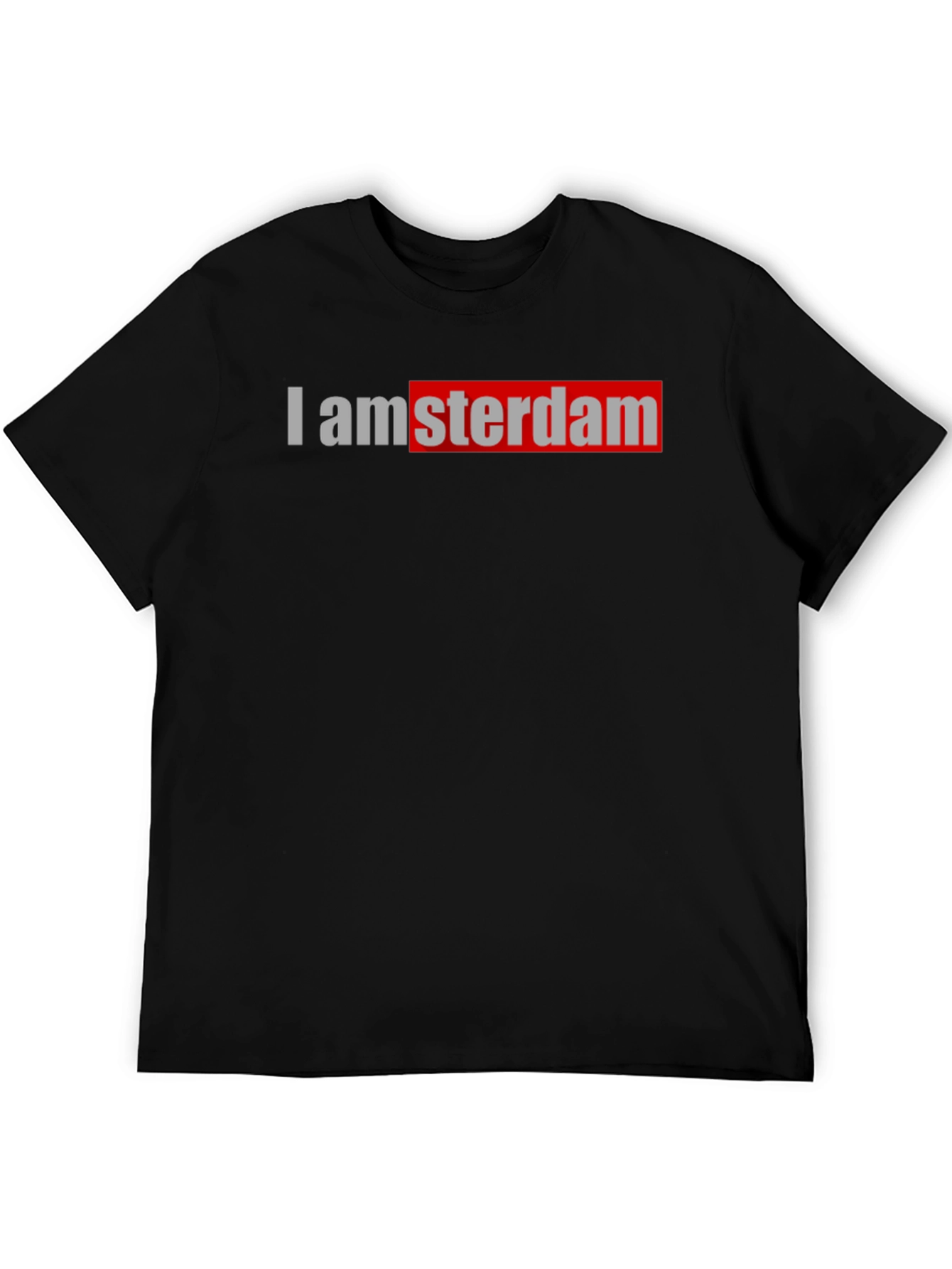 I amsterdam Black T-Shirt Trendy Graphic Tee