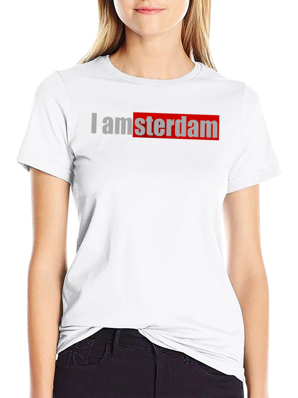 I amsterdam Black T-Shirt Trendy Graphic Tee