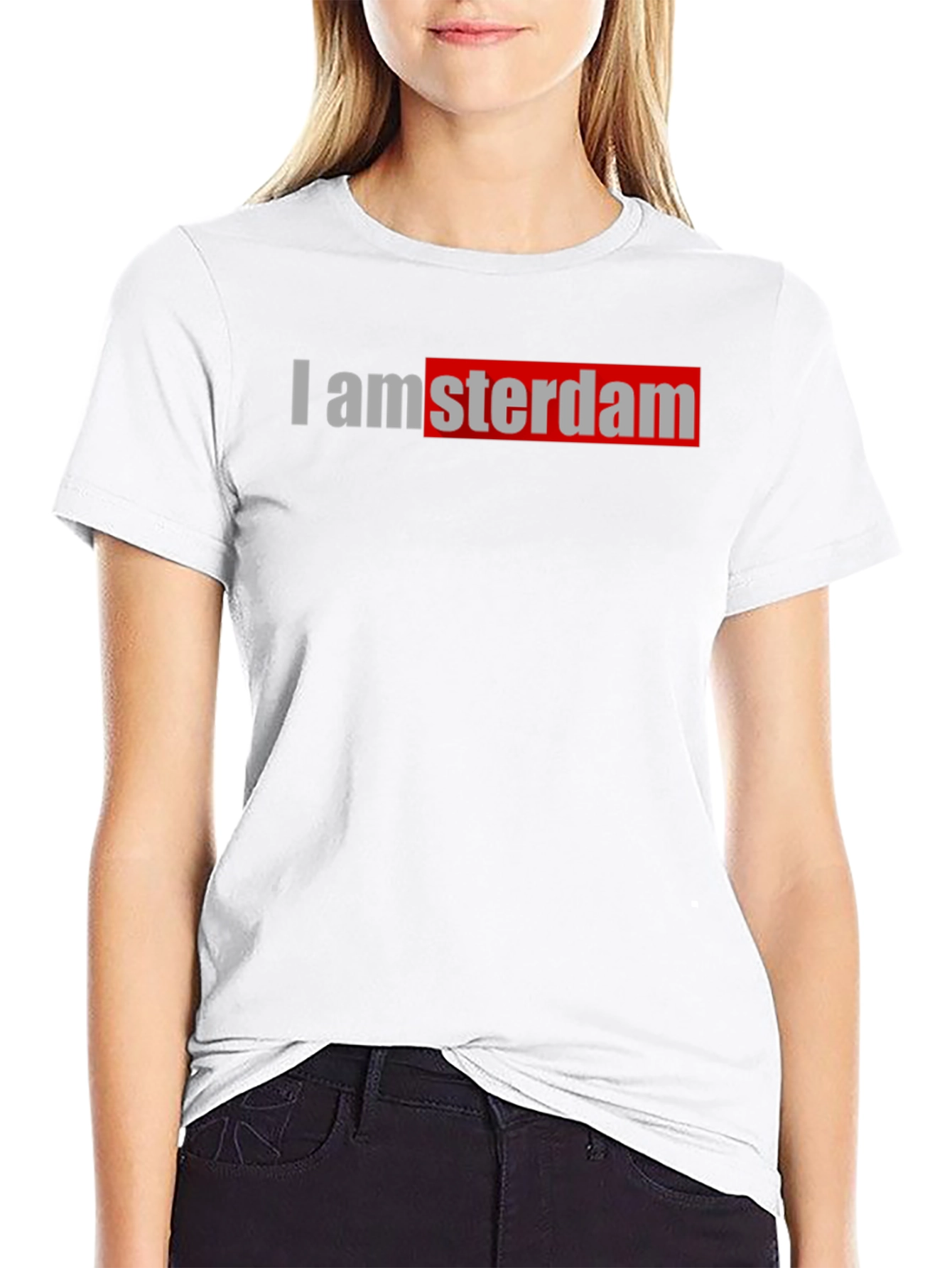 I amsterdam Black T-Shirt Trendy Graphic Tee