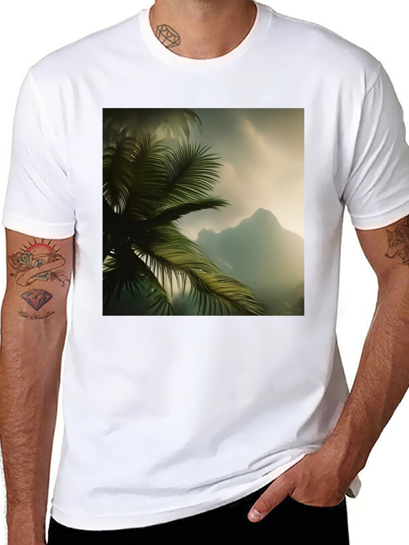 Tropical Palm Tee - Island Vibes T-Shirt
