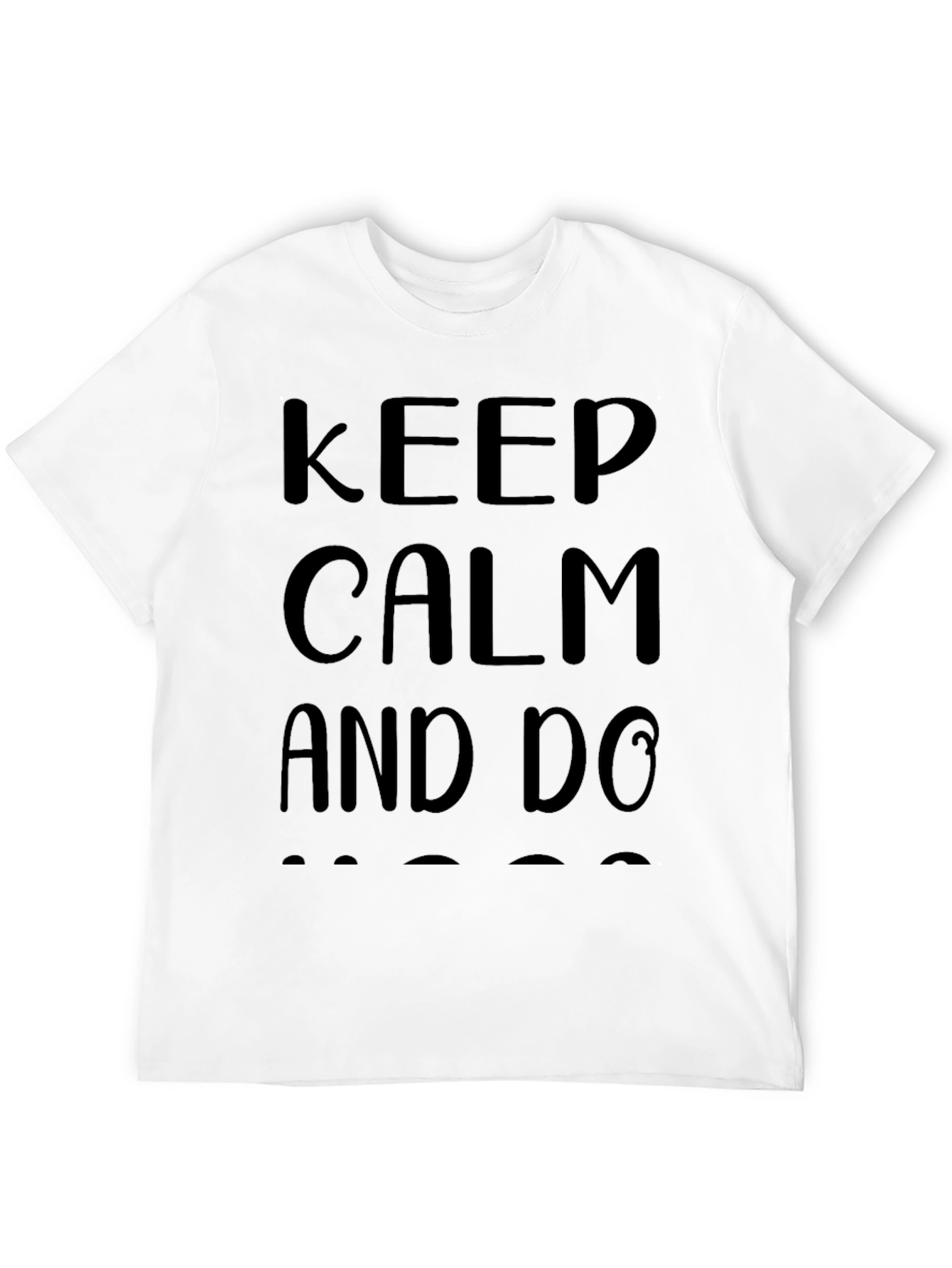 Keep Calm T-Shirt - Black Crew Neck Tee