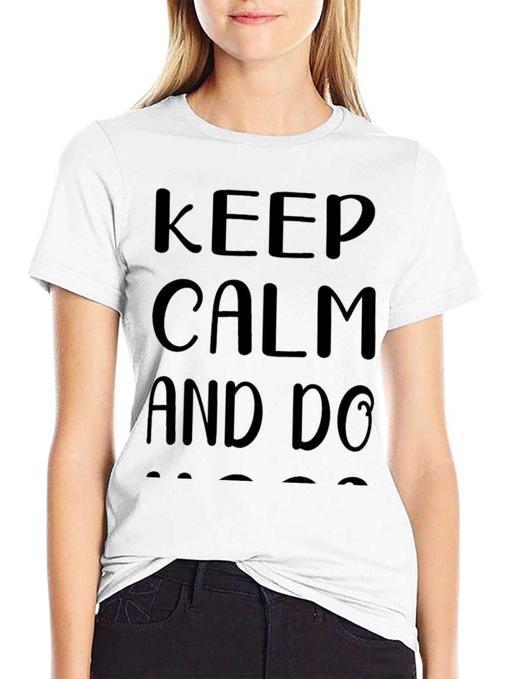 Keep Calm T-Shirt - Black Crew Neck Tee