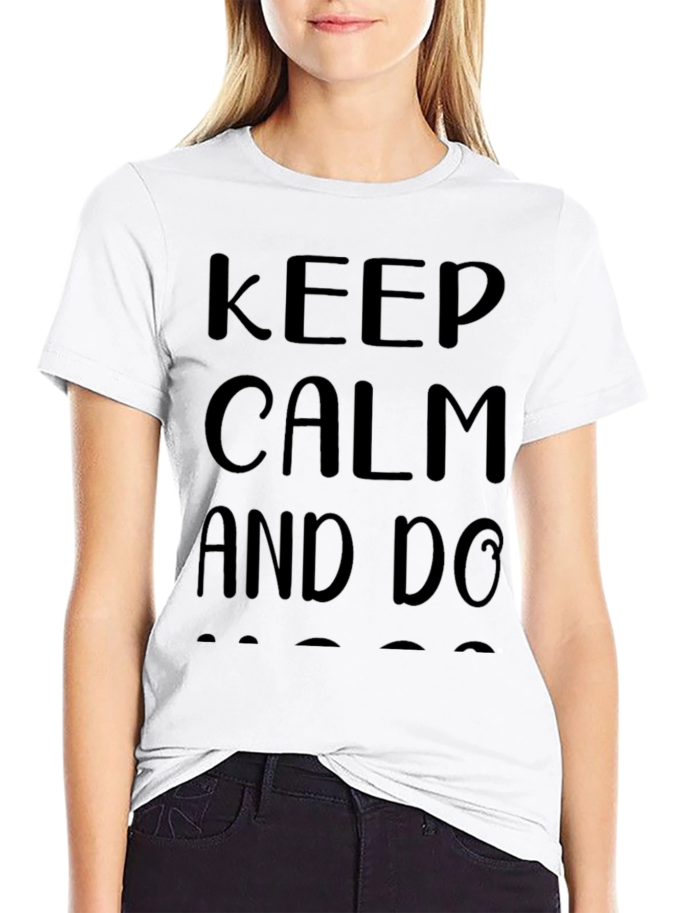 Keep Calm T-Shirt - Black Crew Neck Tee