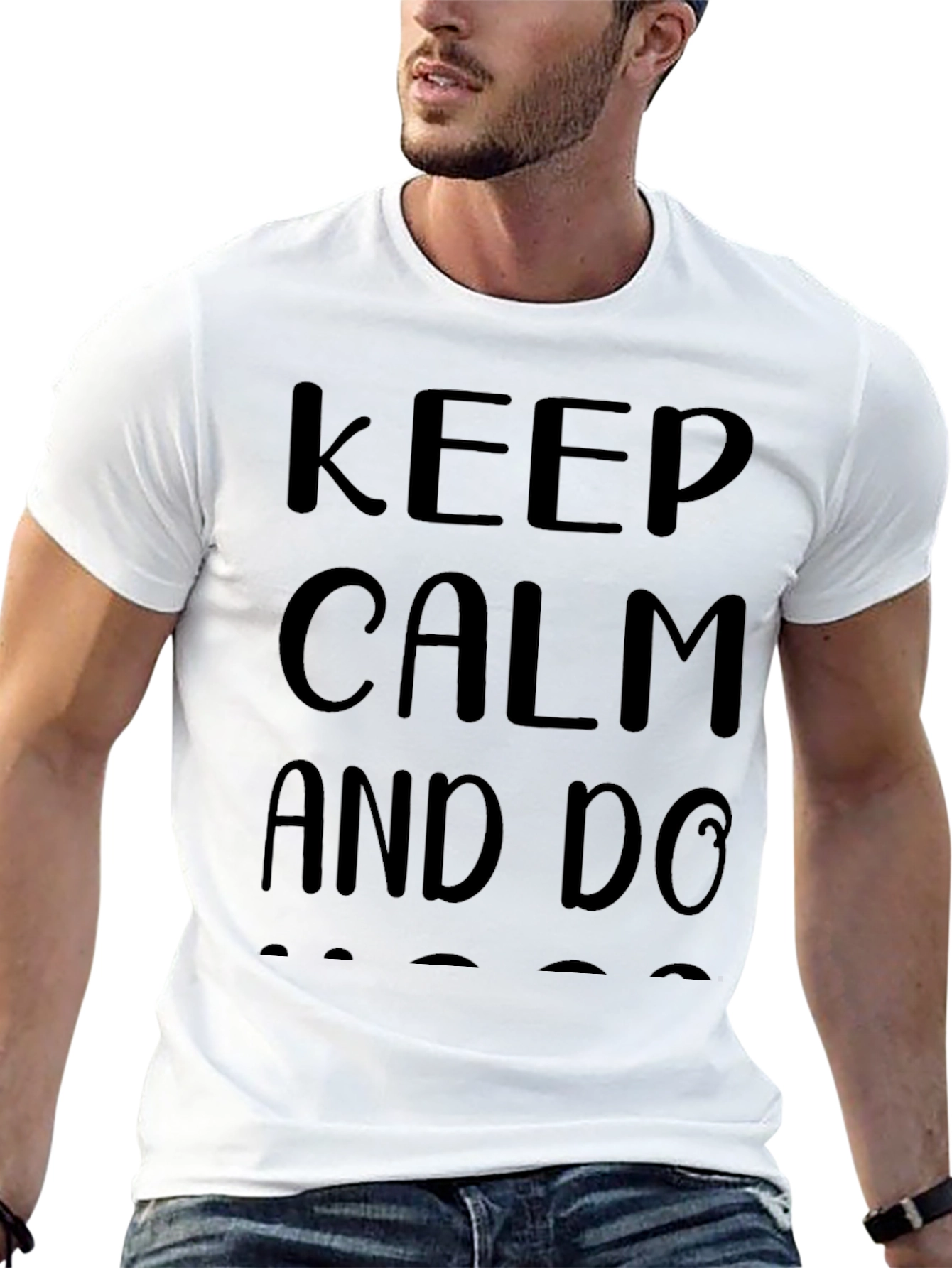 Keep Calm T-Shirt - Black Crew Neck Tee