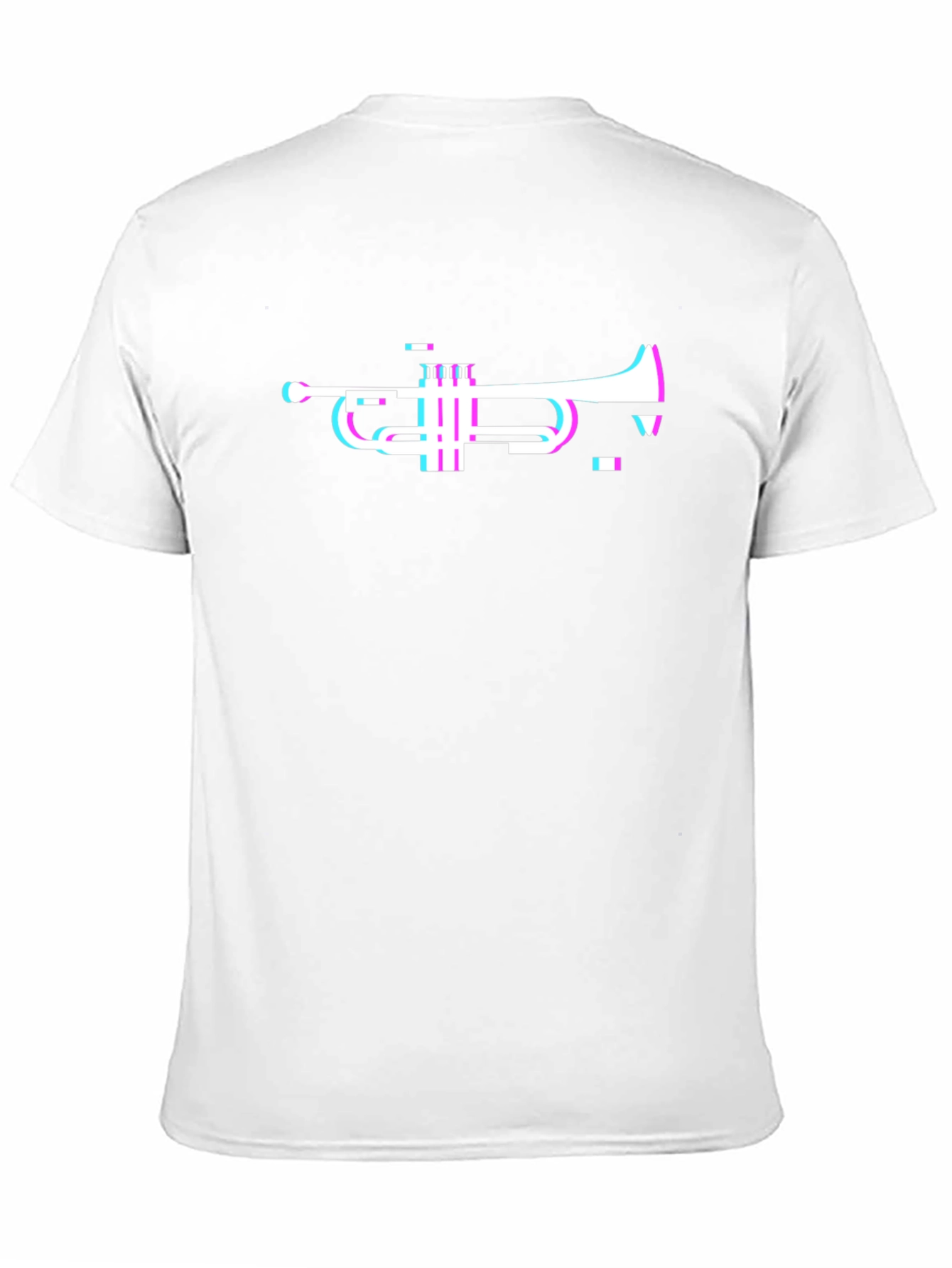 Glitch Trumpet Graphic Black T-Shirt