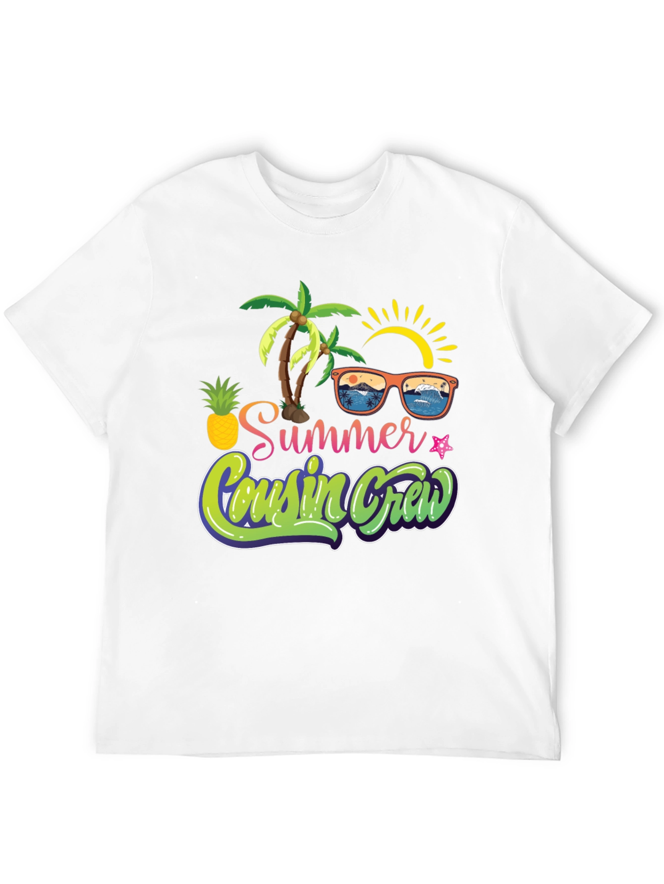 Summer Cousin Crew Black Graphic Tee