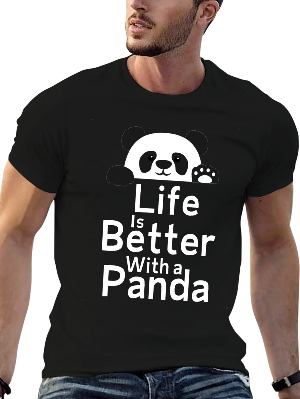 Life is Better with a Panda Graphic T-Shirt