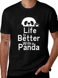 Life is Better with a Panda Graphic T-Shirt