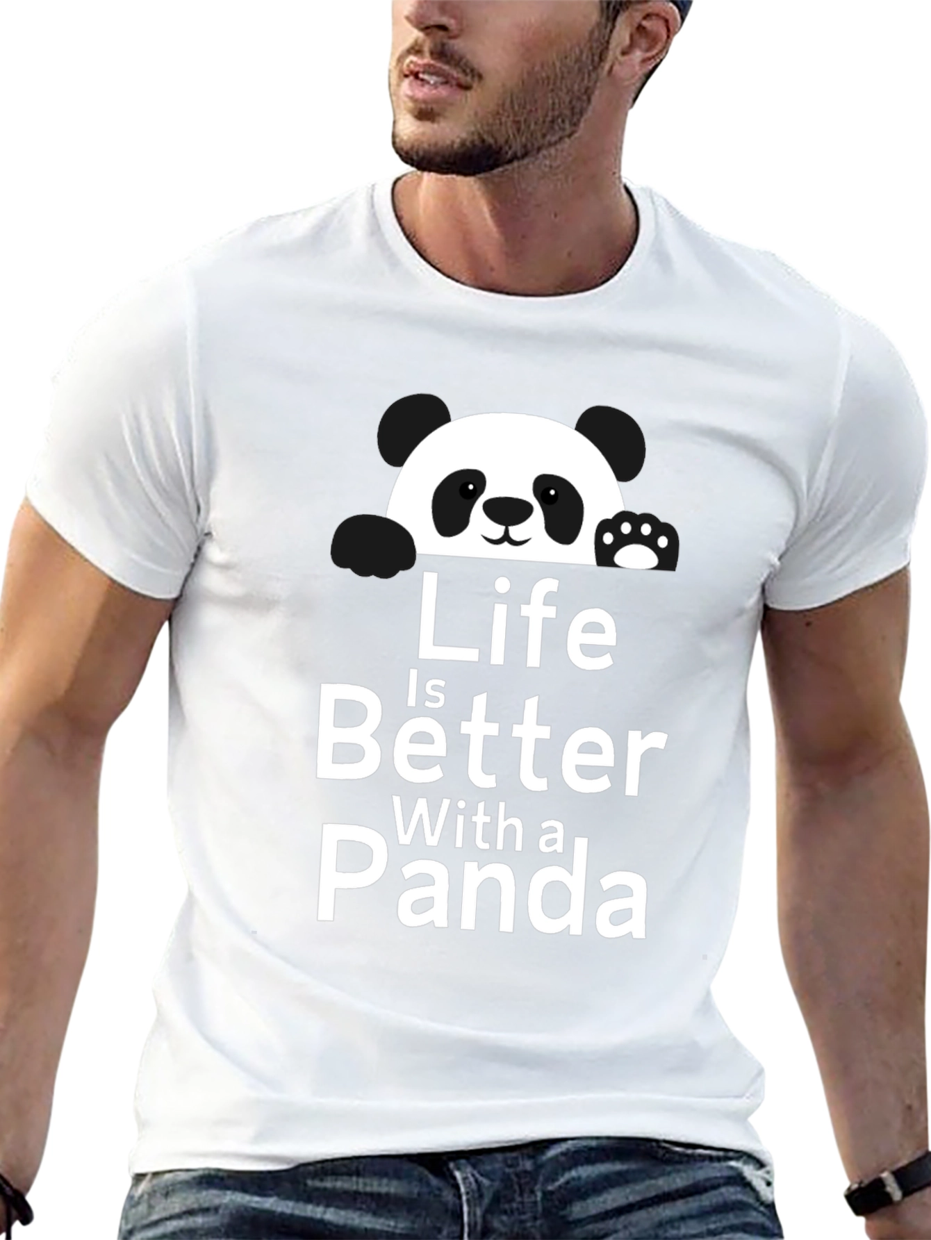 Life is Better with a Panda Graphic T-Shirt
