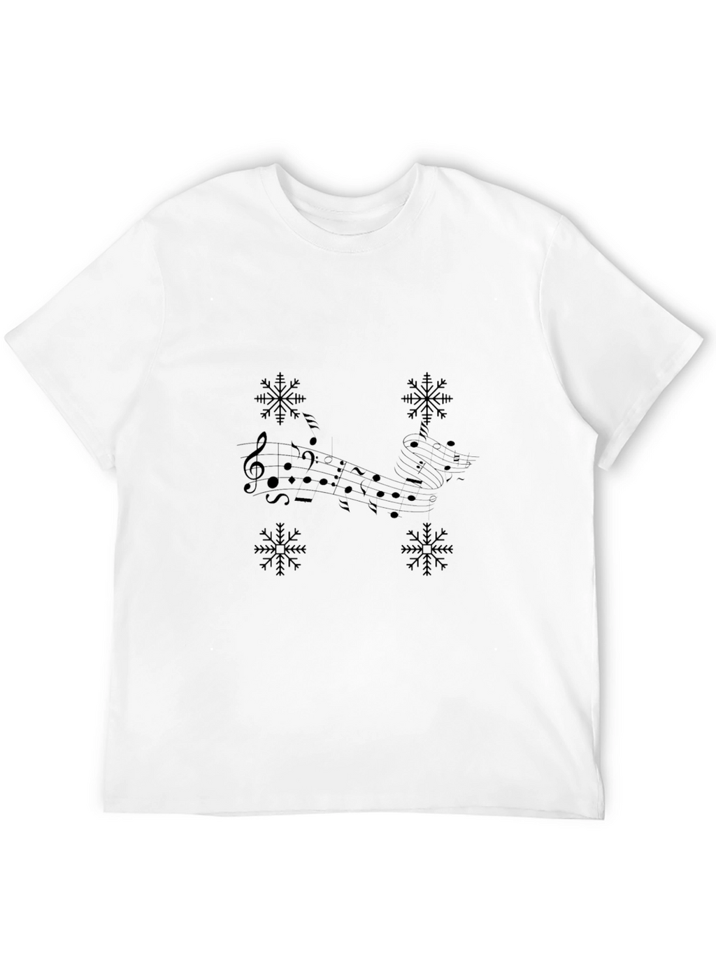 Musical Snowflake Black Tee