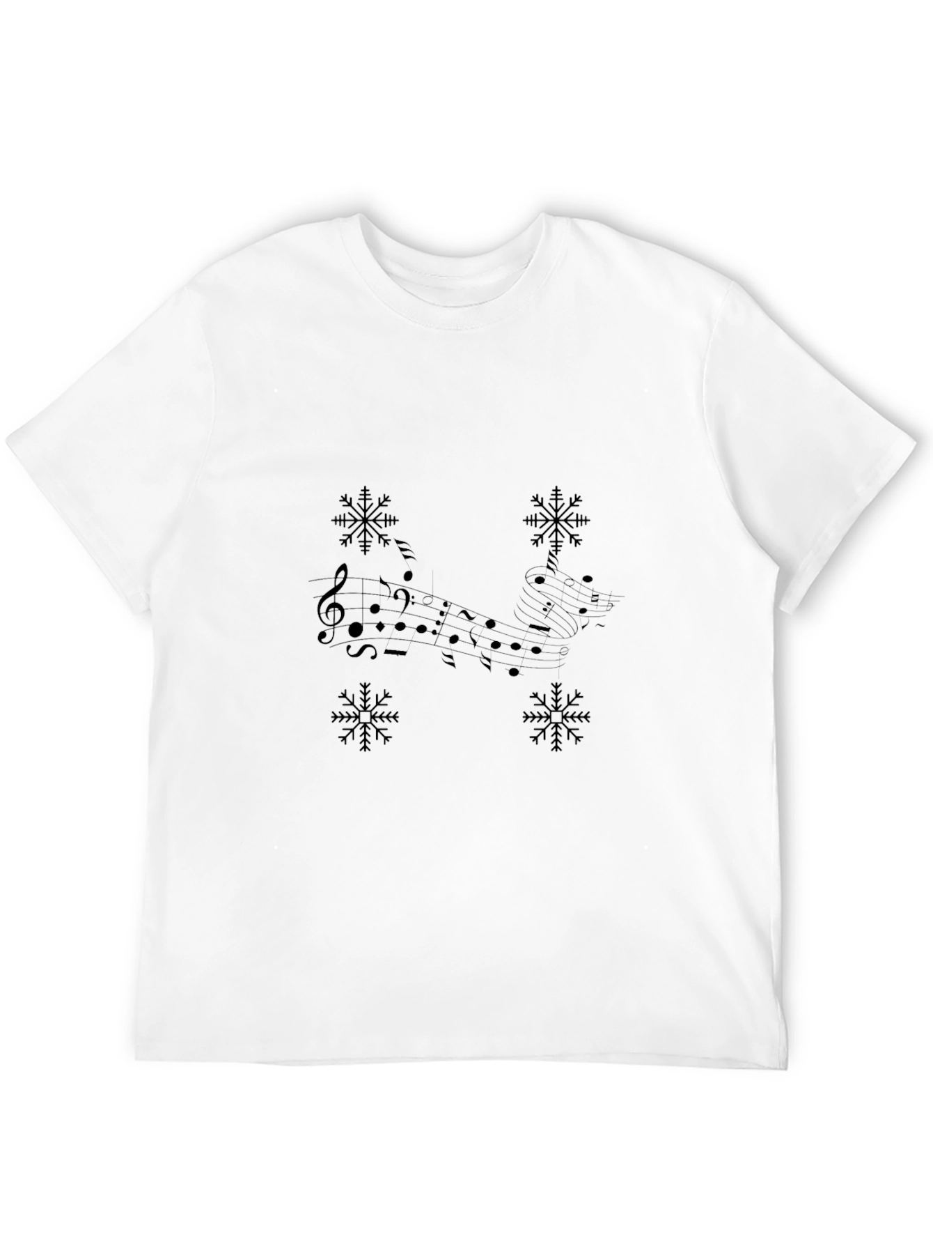 Musical Snowflake Black Tee