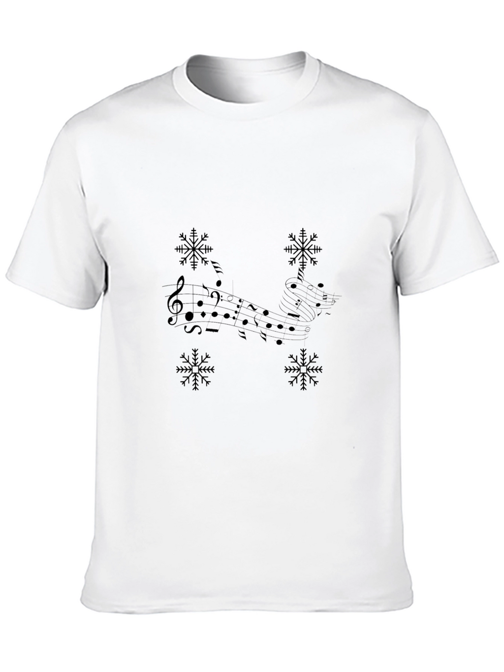 Musical Snowflake Black Tee