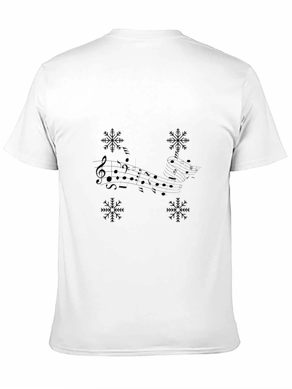 Musical Snowflake Black Tee