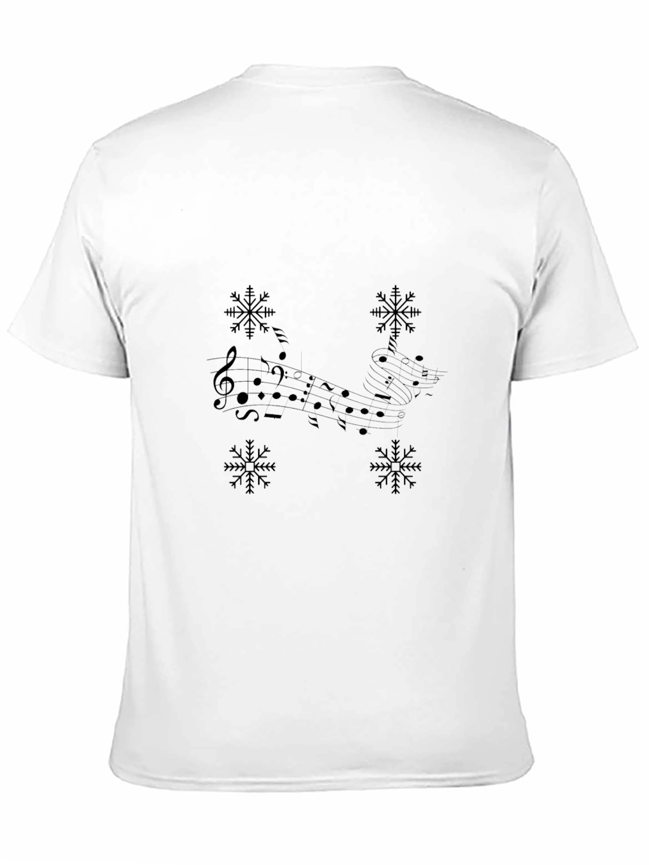 Musical Snowflake Black Tee