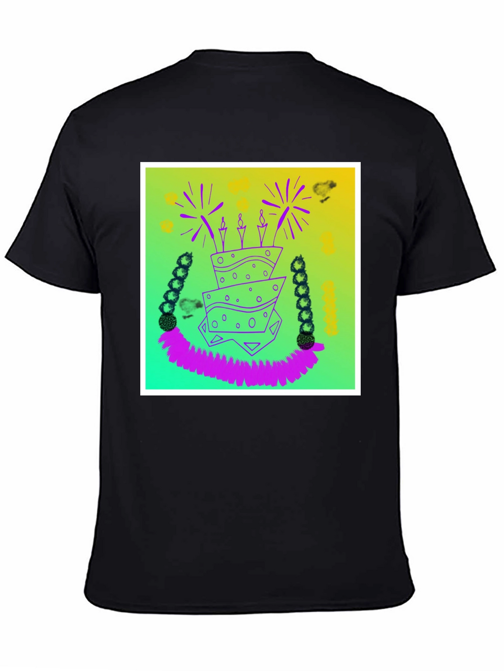 Whimsical Birthday Cake Graphic Tee