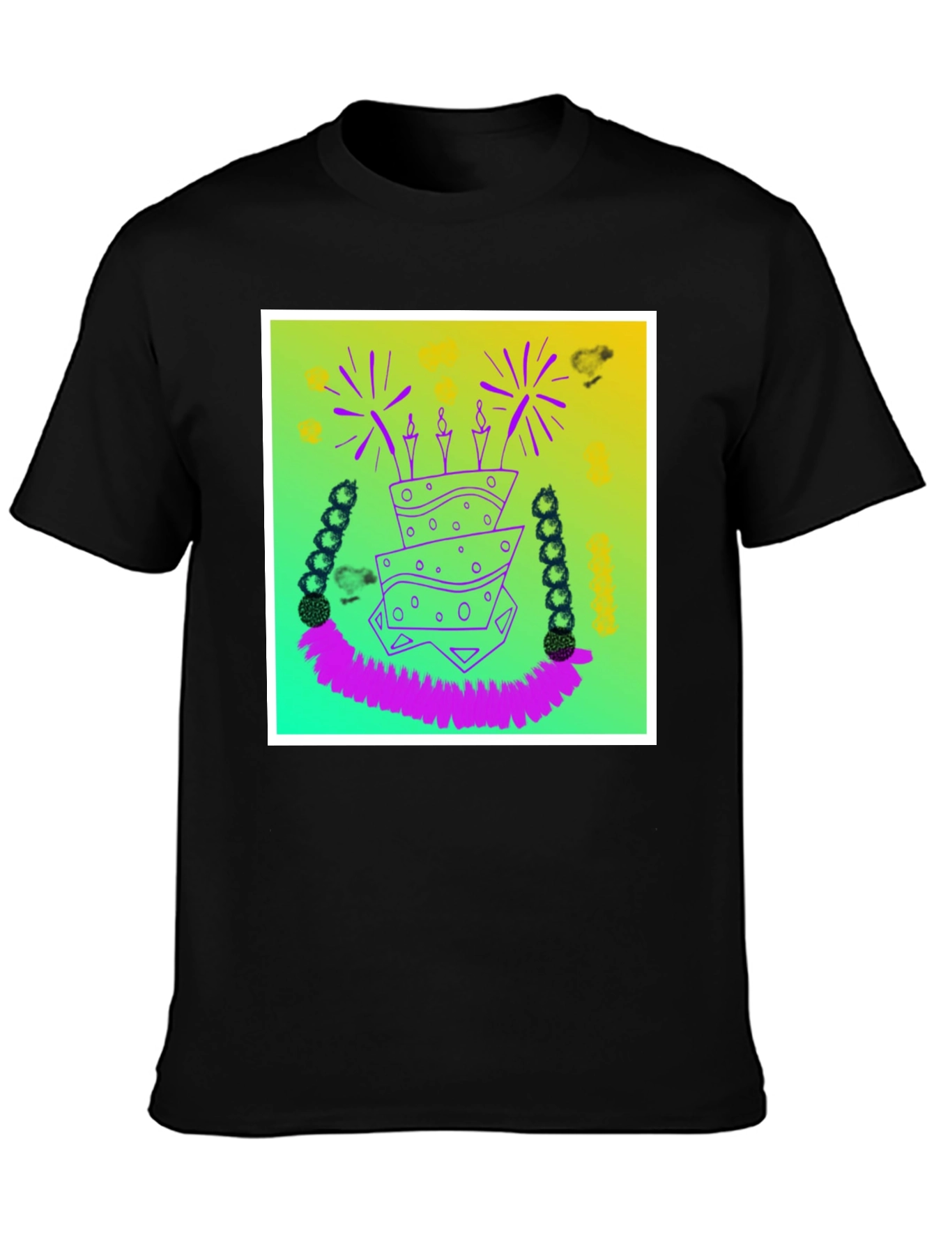 Whimsical Birthday Cake Graphic Tee