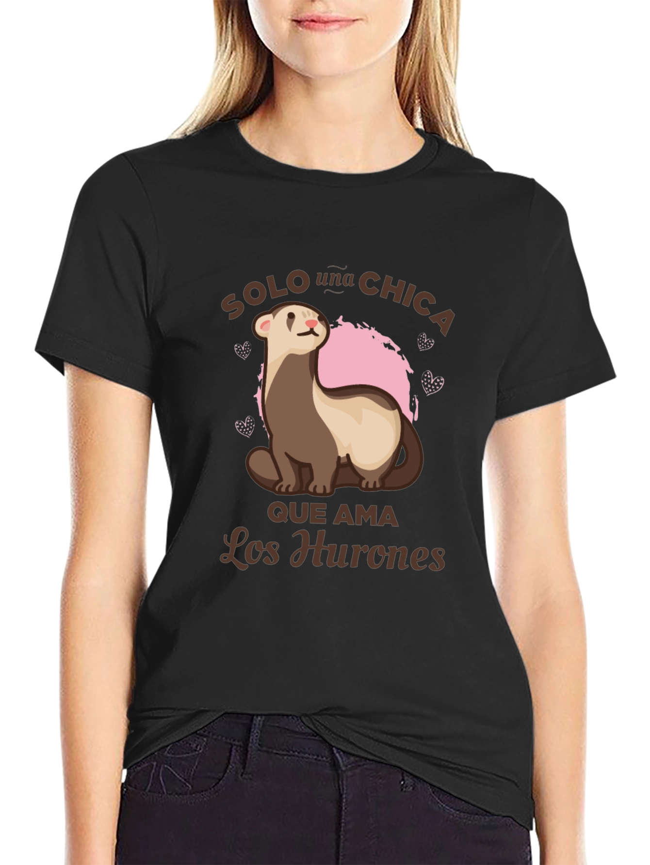Cute Ferret Lover Tee - Solo Una Chica