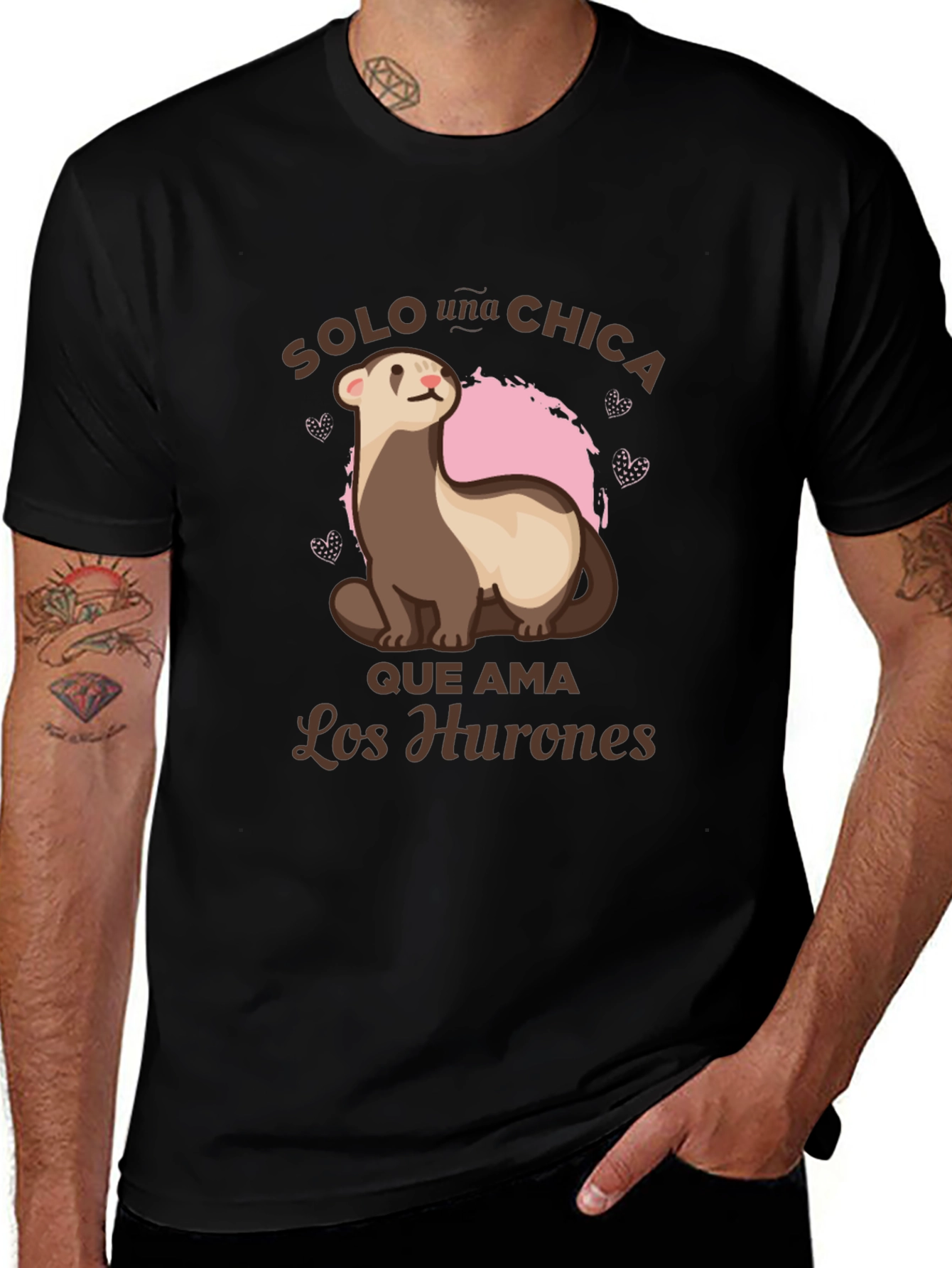Cute Ferret Lover Tee - Solo Una Chica