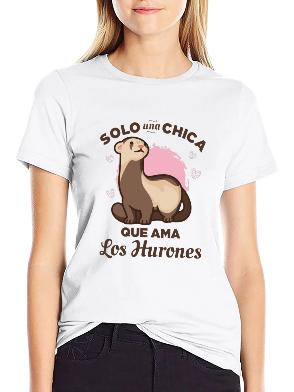 Cute Ferret Lover Tee - Solo Una Chica