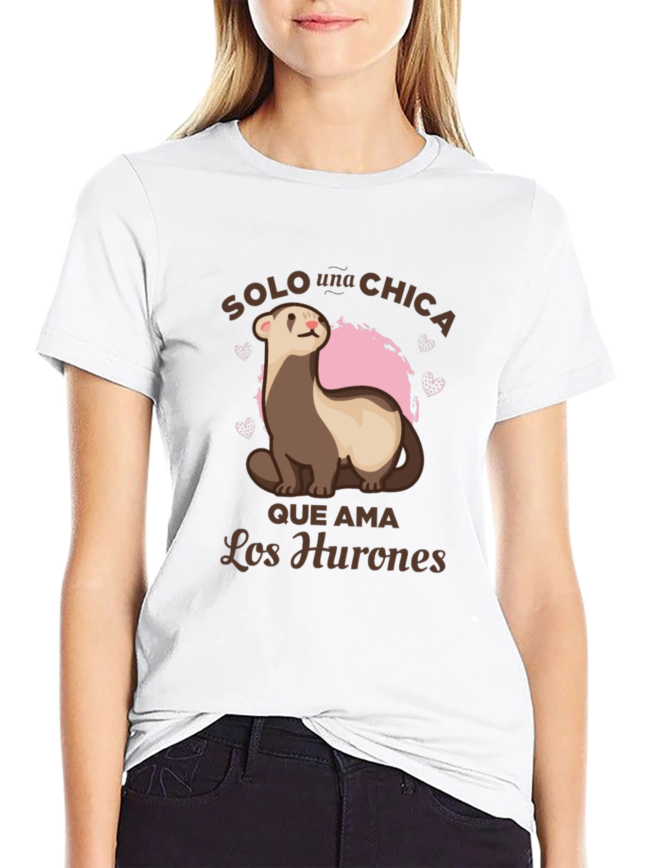 Cute Ferret Lover Tee - Solo Una Chica