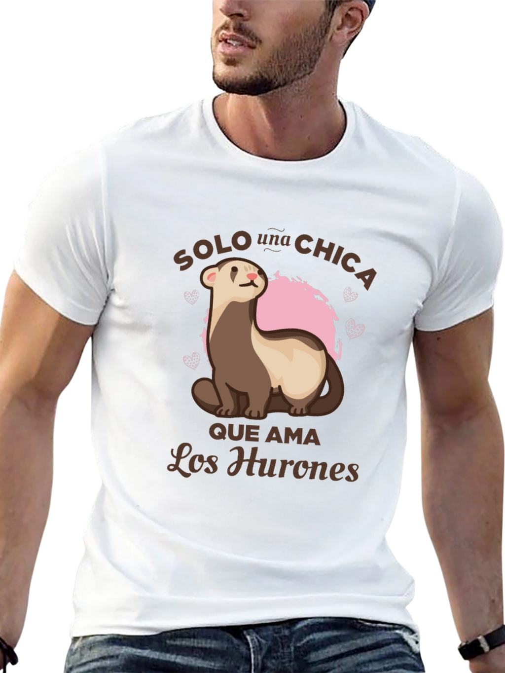 Cute Ferret Lover Tee - Solo Una Chica