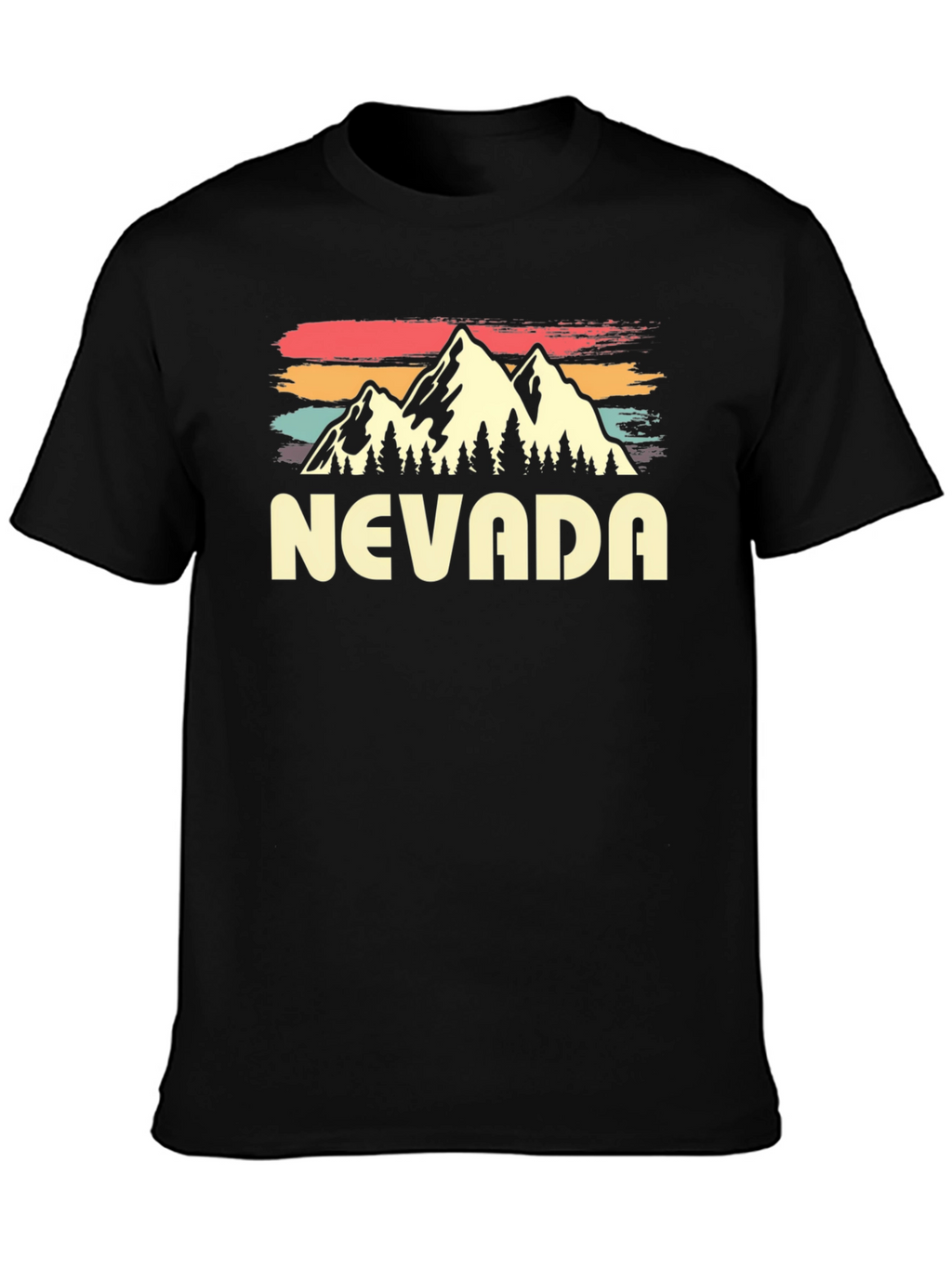 Nevada Retro Graphic T-Shirt - Mountain Design