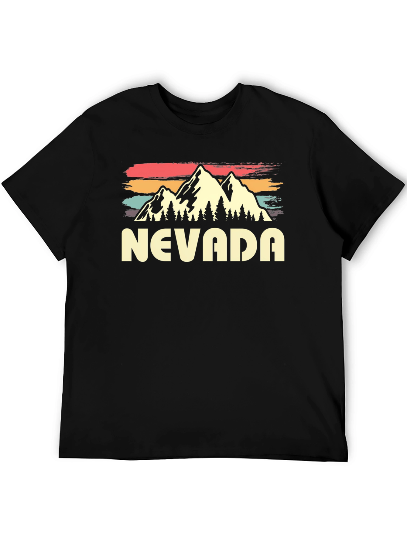 Nevada Retro Graphic T-Shirt - Mountain Design